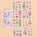 Cute cartoon girl stickers set for DIY hand account and journal scrapbooking decoration - Winter Warmth