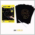 Set di carta da grattare A4 con fondo oro sfumato per lavoretti fai da te creativi - A4 / Set di 10 fogli / Oro