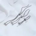 Verstelbare roestvrijstalen verlengketting voor het maken van mooie DIY sieraden - Verlengketting (H82-1) / Kleine Maat 46.0mm / Zilver