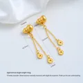 24K vergoldete Kalebasse und Münz-Quastenanhänger für DIY-Schmuckherstellung Zubehör - Glatte Kalebasse Münze Quaste / 1 Stück