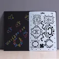 DIY scratch art stencil template with floral and peace dove patterns - Style 19-Peace Dove (19)