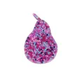 Pear shaped skin picking fidget toy filled with colorful sensory beads for stress relief - Pear Shape (JY-02C) / Multicolor (Pink Blue Purple Beads Mix)