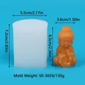 Detailed dimensions of happy monk silicone mold for DIY aromatherapy candles and plaster - 50-3659-D (Zen Monk)