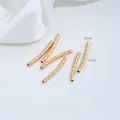 Golden twisted snake bone curved tube beads in stainless steel for DIY jewelry making. - Twisted Curved Tube (H91-1b)