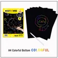 Carta da grattare colorata A4 per il disegno creativo fai-da-te dei bambini - A4 / Set di 10 fogli / Colorato