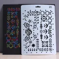 DIY scratch drawing stencil with floral and lace hollow patterns for scrapbooking - Style 20-Rose Geometric (20)