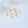 Μικρό στρογγυλό μενταγιόν 14Κ για DIY δημιουργία κοσμημάτων με λεπτομερείς διαστάσεις - Z585-12 Στρογγυλή διαχωριστική χάντρα πλακέτα χρυσού 14Κ (1 τεμάχιο)