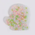 Mitten-shaped skin picking fidget toy with colorful beads for tactile stress relief - Christmas Mitten Style (JY-37I)