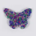 Handmade butterfly skin picking fidget toy with colorful beads embedded in silicone - Butterfly Style (JY-18E) / Colorful