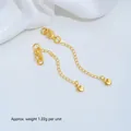 Premium 24K vergoldete Herz-Verlängerungskette für die DIY-Schmuckherstellung Zubehör - Koi Fisch Verschluss (L379-2) / 1 Stück