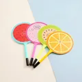 Set of four creative cartoon fruit-themed fan ballpoint pens in vibrant summer colors - Fruit Series
