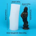 Detailed dimensions of Guan Yin Buddha silicone mold for DIY candle and plaster crafts - 50-3662-D (Large Guan Yin)