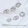 Silver titanium steel hoop earrings for DIY jewelry making available in various sizes - Thick 2.5 Plain Earring Hoop (H84-2) / 16mm / Silver