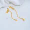 24K vergoldete Herz-Verlängerungskette mit Elefantenverschluss für DIY - Kleiner Elefant Verschluss (L379-3) / 1 Stück