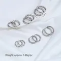High-quality stainless steel hoop earrings for DIY jewelry making accessories - Thick 2.5 Plain Earring Hoop (H84-3) / 18mm / Silver