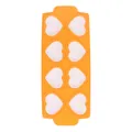 Orange 8-cavity heart shaped silicone mold for chocolate candy and cake decoration - Heart Style (8 Cavities) / J250815-D / Orange
