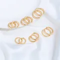 Gold stainless steel hoop earrings in various sizes for DIY jewelry making accessories - Hoop Earrings Without Loop (H83-3) / Large 18mm (Thickness 2.5) / Gold