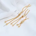 Verstelbare goudkleurige roestvrijstalen verlengketting voor het maken van DIY-sieraden - Verlengketting (H82-6)