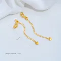 24K gold plated heart charm extension chain for DIY handmade jewelry making accessories - S-Curve Clasp (L379-5) / 1 Piece