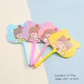 Set of four cute cartoon fan ballpoint pens in pastel colors for students stationery - Cute Girl Series
