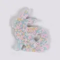 Rabbit shaped Easter sensory bead skin picking fidget toy made of soft silicone material - Macaron Color Filling (JY-15F)