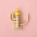 Cute cartoon yellow duck 3-arm swivel adhesive wall hook for keys and accessories - Yellow Duck