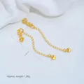 24K gold plated copper heart charm extension chain for DIY jewelry making 74mm length - Gourd Clasp (L379-6) / 1 Piece