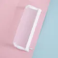 Minimalist white semi-transparent mesh pencil case with a durable zipper closure - White - Mesh