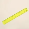 20cm transparent yellow plastic ruler for school and creative drawing - 20cm / Yellow