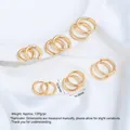 Premium gold-plated titanium steel hoop earring findings for DIY jewelry making accessories - Hoop Earrings Without Loop (H83-5)