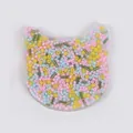Cat-shaped skin picking fidget toy with colorful sensory beads for stress relief - Cat Head Style (JY-19B) / Colorful