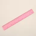 20cm pink transparent plastic ruler with metric and inch scales for student stationery - 20cm / Pink
