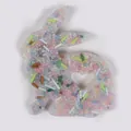 Rabbit shaped silicone skin picking fidget toy with colorful sensory beads - Milky White Colorful Bead Filling (JY-15H)