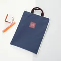 Navy blue minimalist waterproof multi-functional document laptop bag with handles - Dark Blue