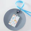 Blue retractable lanyard with cartoon patterned student ID card holder and cute buckle - 11 Balloon