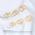 Premium gold-plated stainless steel earring hoops with loops for handmade jewelry crafting - Hoop Earrings With Loop (H83-7)