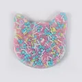 Cat head shaped skin picking fidget toy with colorful macaron beads for stress relief - Cat Style (JY-19D)