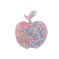 Apple-shaped skin picking fidget toy with colorful beads in pink silicone - Apple Shape Sensory Fidget Bead Toy (JY-03D) / Candy Mix (Pink/Blue/Yellow/White)