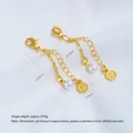24K vergulde sieraden verlengketting met kreeftensluiting en parelhanger, 49mm - Ping An Parel Hangketting (L378-4) / Ping An Parel Hangketting (1 Stuk)