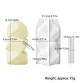 Detailed dimensions of geometric faceted vase silicone mold and finished product - Style B (60-1520) / 12.2cm Height