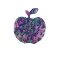 Apple-shaped skin picking fidget toy with colorful silicone beads and cylinders - Apple Shape Sensory Fidget Bead Toy (JY-03E) / Vivid Mix (Blue/Purple/Green/Magenta)
