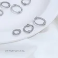Anneaux ronds torsadés en acier inoxydable argenté pour bijoux DIY tailles 6mm et 9mm. - 6mm Diamètre Intérieur (1 Pièce) / Couleur Acier