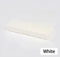 Minimalist white plastic pencil case for student desktop stationery storage and organization - Milk White