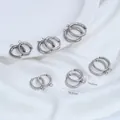 Ohrringe aus Edelstahl mit Schlaufen für DIY-Schmuckherstellung, 16 mm und 18 mm - Dünner 2.0-Reifen mit Schlaufe (H84-11)
