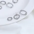 Anneaux de connexion en acier inoxydable torsadé pour la création de bijoux DIY - 8mm Diamètre Intérieur (1 Pièce) / Couleur Acier