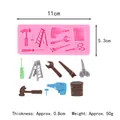 Vue détaillée du moule en silicone pour outils de bricolage pour décoration de gâteaux - Outils de Quincaillerie (Rose) / 50-1179-A