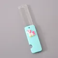 Peigne à cheveux pliable bleu clair avec licorne de dessin animé et fini pailleté - Poney Bleu