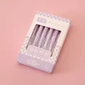 Aesthetic set of 6 purple retractable gel pens with a grape milk theme stationery - 0.5mm / Grape Milkshake