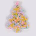 Christmas tree shaped skin picking fidget toy filled with colorful pastel silicone beads - Christmas Tree Style (JY-38B) / Colorful