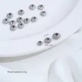 Silberne Abstandsperlen aus Edelstahl für DIY-Schmuckherstellung - 10er Pack / Mittel 5mm Packung / Stahlfarbe